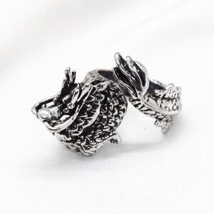 Dragon Punk Ring – Vintage-Inspired Mystical Design, Detailed Silver Dragon